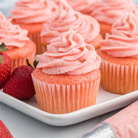 Strawberry Buttercream Frosting .